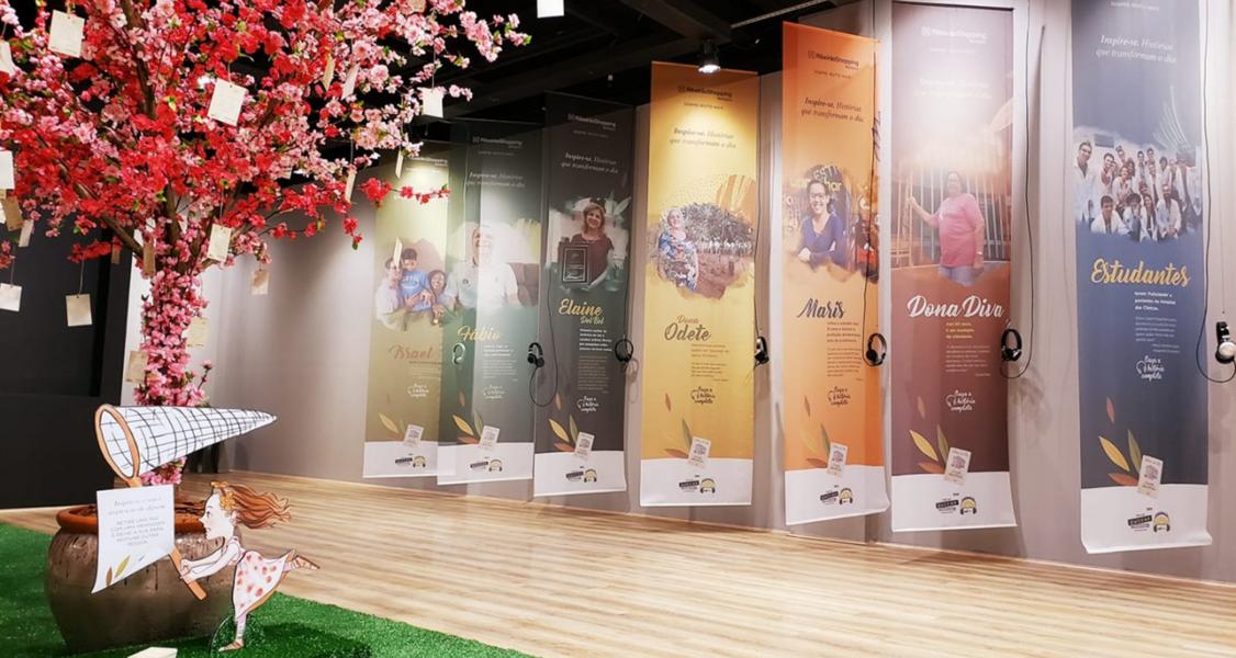 Exposição com coletânea de histórias inspiradoras está em cartaz no RibeirãoShopping