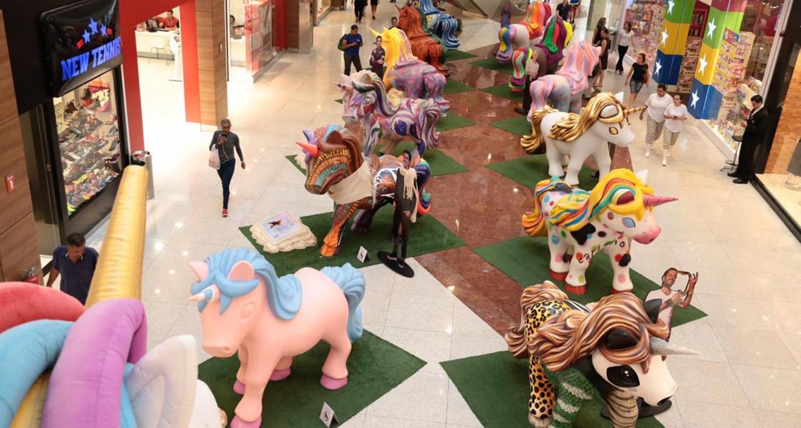 ShoppingSantaÚrsula recebe exposição 'Encontro de Unicórnios'